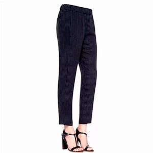 Theory Womens Navy Pinstripe Women's Pants Sz Small